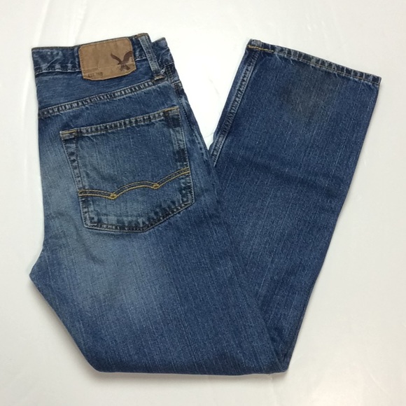 American Eagle Relaxed Straight Mens Jeans  28X29 - Picture 3 of 6